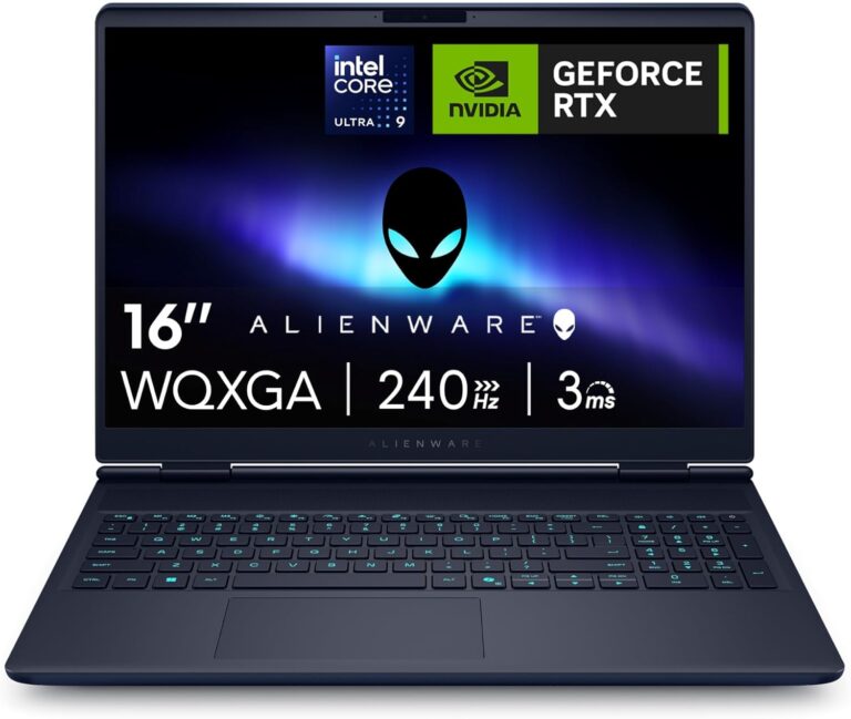 Alienware 16x Aurora Gaming Laptop AC16251 16″ WQXGA 240Hz G-Sync Display, Intel Core Ultra 9 275HX Series 2